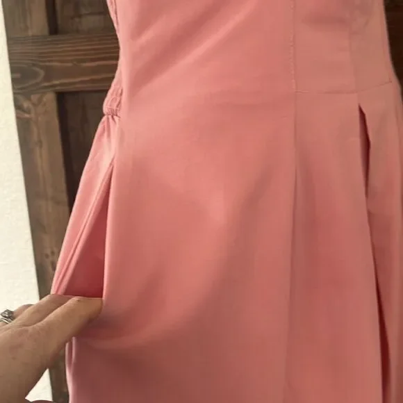 NWT Spaghetti Strap Dress Sleeveless V Neck Cutout Slit Casual - Picture 7 of 15